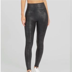 Spanx | NWOT Faux Leather Snake Pattern Leggings